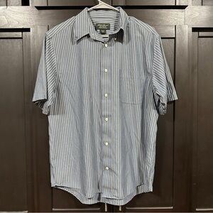 Eddie Bauer striped 3 color short sleeve men's shirt M